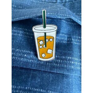 ICED COFFEE Enamel Lapel Backpack Pin NEW